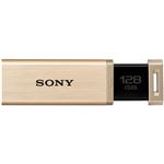 SONY USB3.0対応 ノックスライド式高速(226MB/s)USBメモリー 128GB ゴールドキャップレス USM128GQX N