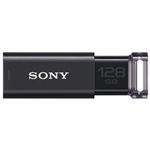 SONY USB3.0対応 ノックスライド式USBメモリー ポケットビット 128GB ブラックキャップレス USM128GU B