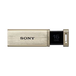 SONY USB3.0対応 ノックスライド式高速(200MB/s)USBメモリー 16GB ゴールドキャップレス USM16GQX N - 拡大画像
