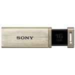 SONY USB3.0対応 ノックスライド式高速(200MB/s)USBメモリー 16GB ゴールドキャップレス USM16GQX N