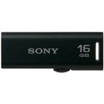 SONY USB2.0対応 スライドアップ式USBメモリー ポケットビット 16GB ブラックキャップレス USM16GR B