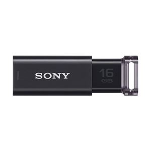 SONY USB3.0対応 ノックスライド式USBメモリー ポケットビット 16GB ブラックキャップレス USM16GU B - 拡大画像