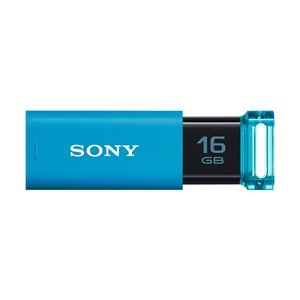 SONY USB3.0対応 ノックスライド式USBメモリー ポケットビット 16GB ブルーキャップレス USM16GU L - 拡大画像