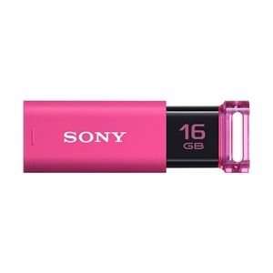 SONY USB3.0対応 ノックスライド式USBメモリー ポケットビット 16GB ピンクキャップレス USM16GU P - 拡大画像