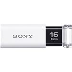 SONY USB3.0対応 ノックスライド式USBメモリー ポケットビット 16GB ホワイトキャップレス USM16GU W