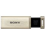 SONY USB3.0対応 ノックスライド式高速(226MB/s)USBメモリー 32GB ゴールドキャップレス USM32GQX N