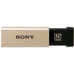 SONY USB3.0対応 ノックスライド式高速USBメモリー 32GB キャップレス ゴールド USM32GT N