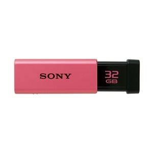 SONY USB3.0対応 ノックスライド式高速USBメモリー 32GB キャップレス ピンク USM32GT P