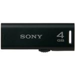 SONY USB2.0対応 スライドアップ式USBメモリー ポケットビット 4GB ブラックキャップレス USM4GR B