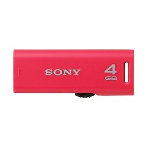 SONY USB2.0対応 スライドアップ式USBメモリー ポケットビット 4GB ピンクキャップレス USM4GR P - 拡大画像