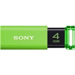 SONY USB3.0対応 ノックスライド式USBメモリー ポケットビット 4GB グリーンキャップレス USM4GU G