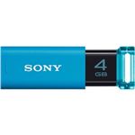 SONY USB3.0対応 ノックスライド式USBメモリー ポケットビット 4GB ブルーキャップレス USM4GU L