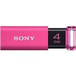 SONY USB3.0対応 ノックスライド式USBメモリー ポケットビット 4GB ピンクキャップレス USM4GU P