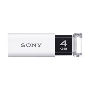SONY USB3.0対応 ノックスライド式USBメモリー ポケットビット 4GB ホワイトキャップレス USM4GU W - 拡大画像