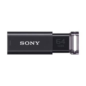 SONY USB3.0対応 ノックスライド式USBメモリー ポケットビット 64GB ブラックキャップレス USM64GU B - 拡大画像