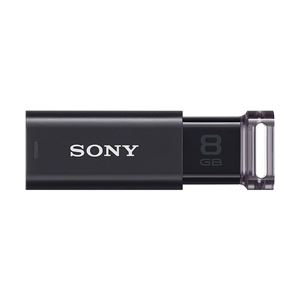 SONY USB3.0対応 ノックスライド式USBメモリー ポケットビット 8GB ブラックキャップレス USM8GU B - 拡大画像