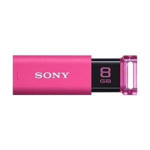 SONY USB3.0対応 ノックスライド式USBメモリー ポケットビット 8GB ピンクキャップレス USM8GU P - 拡大画像