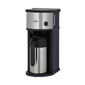 サーモス 真空断熱ポット コーヒーメーカー 0.63L (ステンレスブラック) ECF-700-SBK - 拡大画像