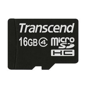 トランセンドジャパン microSDHCカード 16GB Class4 付属品(SDカード変換アダプタ付き) TS16GUSDHC4 - 拡大画像