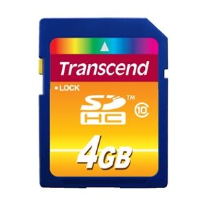 トランセンドジャパン 4GB SDHC CARD Class 10 TS4GSDHC10 - 拡大画像