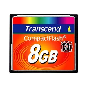 トランセンドジャパン 8GB CF CARD (133X、TYPE I ) TS8GCF133 - 拡大画像