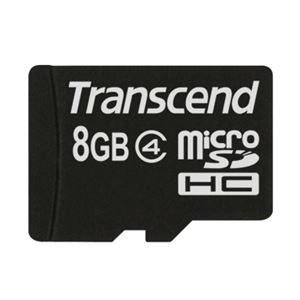 トランセンドジャパン 8GB micro SDHC Card (Class 4、NoBox ＆Adapter) TS8GUSDC4 - 拡大画像