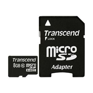 トランセンドジャパン microSDHCカード 8GB Class10 付属品(SDカード変換アダプタ付き) TS8GUSDHC10