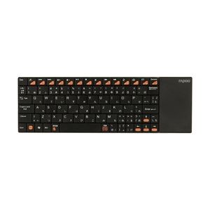 ユニーク タッチパッド搭載 ワイヤレスキーボード rapoo E2700 ブラック 2.4GHz5.6mm E2700