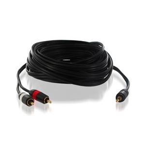 ハイパーツールズ 3.5mmステレオミニプラグ⇔RCA(赤・白)ケーブル 20m SMP-RCA-20M