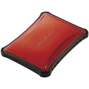 エレコム ZEROSHOCKポータブルハードディスク/USB3.0/1TB/レッド ELP-ZS010URD