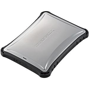 エレコム ZEROSHOCKポータブルハードディスク/USB3.0/1TB/シルバー ELP-ZS010USV