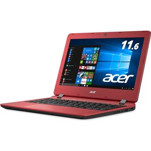 Acer Aspire ES 11 ES1-132-F14D/RF (CeleronN3350/4GB/500GB/ドライブなし/11.6/Windows10 Home(64bit)/Office H&BPremium/ローズウッドレッド) ES1-132-F14D/RF