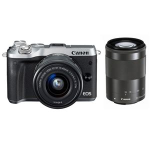 キヤノン ミラーレスカメラ EOS M6・ダブルズームキット (シルバー) 1725C034