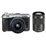 キヤノン ミラーレスカメラ EOS M6・ダブルズームキット (シルバー) 1725C034