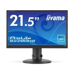 iiyama 21.5型ワイド液晶ディスプレイ ProLite B2280HS (LED/昇降/ピボット)マーベルブラック B2280HS-B1