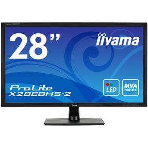 iiyama 28型ワイド液晶ディスプレイ ProLite X2888HS-2 (MVA、LED)マーベルブラック X2888HS-B2