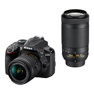 ニコン デジタル一眼レフカメラ D3400 ダブルズームキット ブラック D3400WZBK