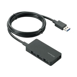 エレコム USB3.0ハブ/ACアダプタ付/セルフパワー/4ポート/ブラック U3H-A408SBK