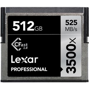 レキサー Professional 3500x CFast 2.0カード 512GB LC512CRBJP3500