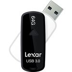 レキサー JumpDrive S37 USB3.0フラッシュドライブ 64GB Black LJDS37-64GABJPN