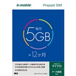 日本通信 b-mobile 5GB×12ヶ月SIMパッケージ(マイクロSIM) BM-GTPL3-12MM