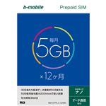 日本通信 b-mobile 5GB×12ヶ月SIMパッケージ(ナノSIM) BM-GTPL3-12MN