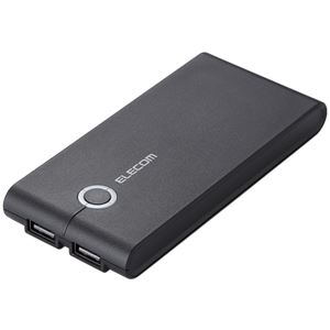 エレコム モバイルバッテリー/薄型/7000mAh/3.4A出力/ブラック DE-M01L-7034BK
