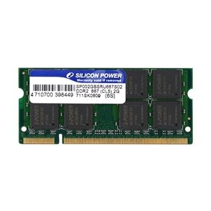 シリコンパワー メモリモジュール 200Pin SO-DIMM DDR2-667(PC2-5300)2GBブリスターパッケージ SP002GBSRU667S02