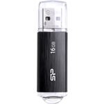 シリコンパワー USB2.0フラッシュメモリ Ultima U02 Series 16GB ブラック キャップストラップホール付き SP016GBUF2U02V1KJP