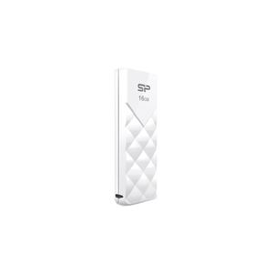シリコンパワー USB2.0フラッシュメモリー Ultima U03 16GB スノーホワイト スライド式永久保証 SP016GBUF2U03V1W