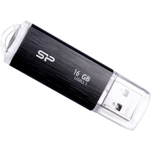 シリコンパワー USB3.1フラッシュメモリ Blaze B02 Series 16GB ブラック キャップストラップホール付き SP016GBUF3B02V1KJP