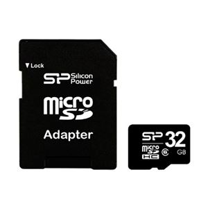 シリコンパワー microSDHCカード 32GB (Class6) 永久保証 (SDHCアダプター付) SP032GBSTH006V10-SP