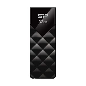 シリコンパワー USB2.0フラッシュメモリー Ultima U03 32GB ミステリーブラック スライド式永久保証 SP032GBUF2U03V1K