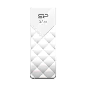 シリコンパワー USB2.0フラッシュメモリー Ultima U03 32GB スノーホワイト スライド式永久保証 SP032GBUF2U03V1W
